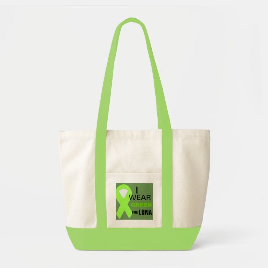 Ik draag groen voor mijn huisdier met lymfoom tote bag (Voorkant)