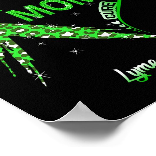 Ik Draag groen voor mijn moeder Lyme Awareness Gre Poster (Hoek)