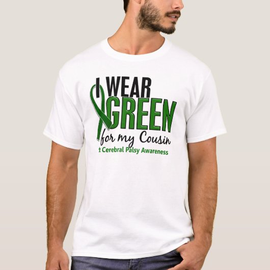 Ik Draag groen voor mijn neef 10 Cerebral Palsy T-shirt (Voorkant)