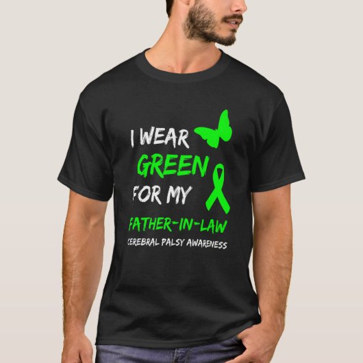 Ik Draag groen voor mijn vader in de wet hersenver T-shirt (Voorkant)
