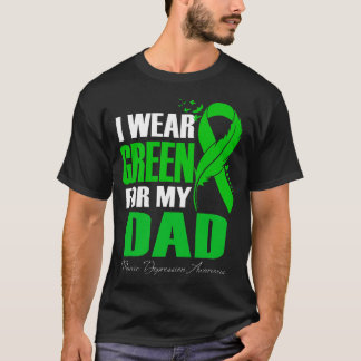 Ik Draag groen voor mijn vader Manische Depressie T-shirt