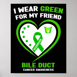 Ik Draag groen voor mijn vriend Galwegkanker Aware Poster