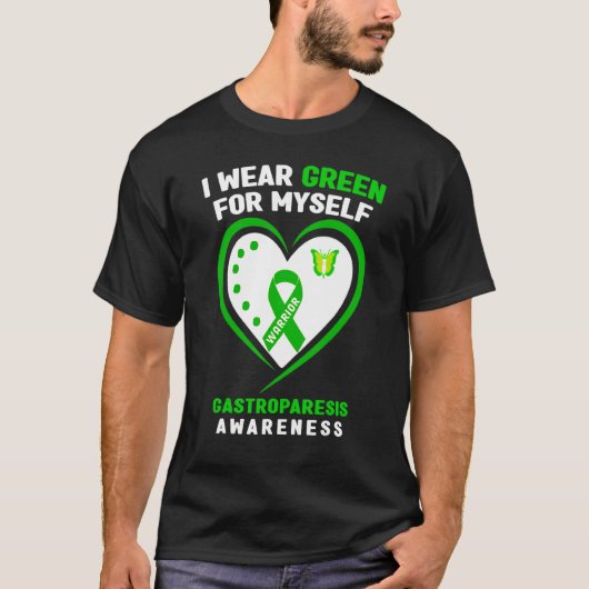 Ik Draag groen voor mijn zelfbewustzijn T-shirt (Voorkant)