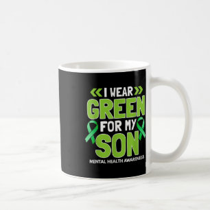 Ik Draag Groen voor mijn zoon - Geestelijke gezond Koffiemok