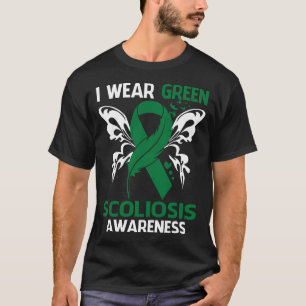 Ik Draag groen voor scoliosebewustzijn T-shirt