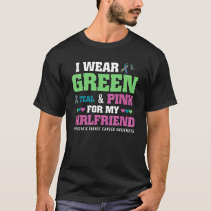Ik Draag groene Blauwgroen roze voor mijn Vriendin T-shirt