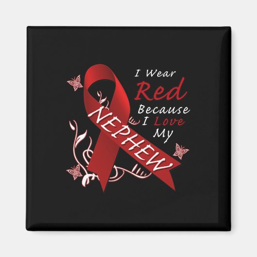 Ik Draag het bewustzijn van de hartziekte van Red Magneet (Voorkant)