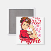 Ik Draag het bewustzijn van hart- en vaatziekten Magneet (Voorkant / Achterkant)