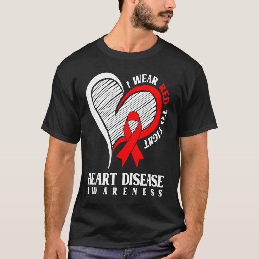 Ik Draag het bewustzijn van hart- en vaatziekten t T-shirt (Voorkant)
