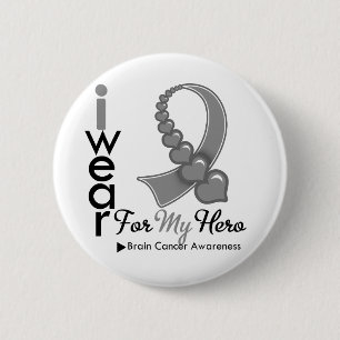Ik Draag het lintje van hersenkanker voor mijn hel Ronde Button 5,7 Cm