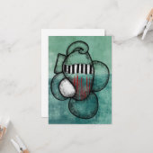 Ik draag het overal waar ik Wenskaart ga Kaart (Voorkant / Achterkant in situ)