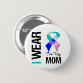Ik Draag het schildklierkankerlint voor mijn moede Ronde Button 5,7 Cm (Voorkant /achterkant)