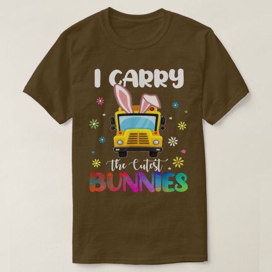 Ik draag het schoolbusafval van de Cutest Bunnies T-shirt (Design voorkant)
