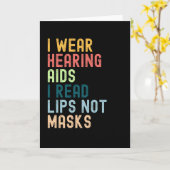 Ik Draag Hoortoestellen Ik Lees Lippen Geen Mondka Kaart (Gele Bloem)