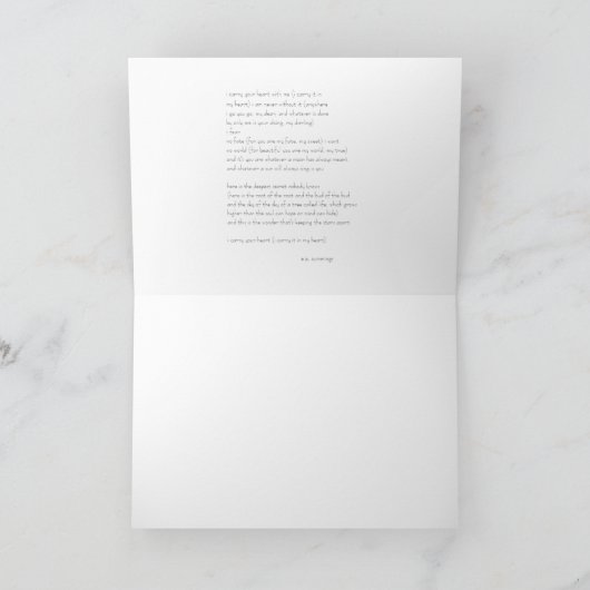 Ik draag je hart bij me kaart (Binnen)