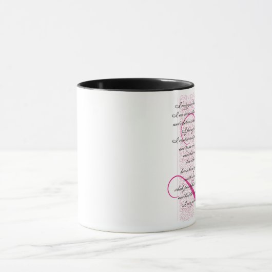 Ik draag je hart koffie mok (Midden)