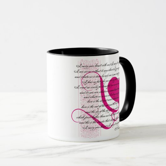 Ik draag je hart koffie mok (Voorkant rechts)