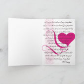 Ik draag je hart wenskaart kaart (Binnen)