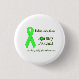 Ik draag kalkgroene non-Hodgkin lymfoom Ronde Button 3,2 Cm