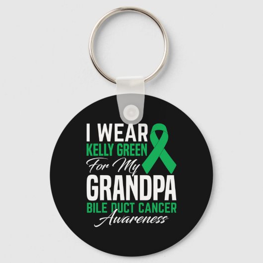 Ik Draag Kelly Green voor mijn opa galwegkanker Sleutelhanger (Voorkant)