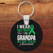 Ik Draag Kelly Green voor mijn opa galwegkanker Sleutelhanger (Voorkant)