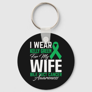 Ik Draag Kelly Green voor mijn vrouw galwegkanker Sleutelhanger