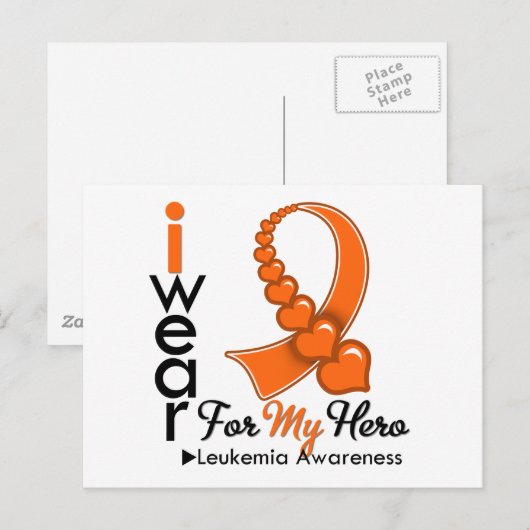 Ik Draag leukemiekbon voor mijn helo Briefkaart (Voorkant / Achterkant)