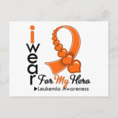 Ik Draag leukemiekbon voor mijn helo Briefkaart (Voorkant)