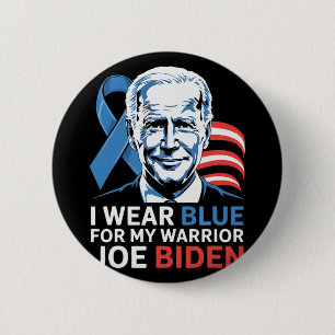Ik Draag lichtblauw voor Biden Prostaatkanker Awar Ronde Button 5,7 Cm