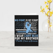 Ik Draag lichtblauw voor mijn broer prostaatkanker Kaart (Gele Bloem)