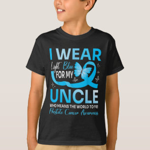 Ik Draag lichtblauw voor mijn oom wereld om mij te T-shirt