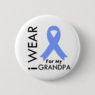 Ik Draag lichtblauw voor mijn opa - prostaatkanker Ronde Button 5,7 Cm