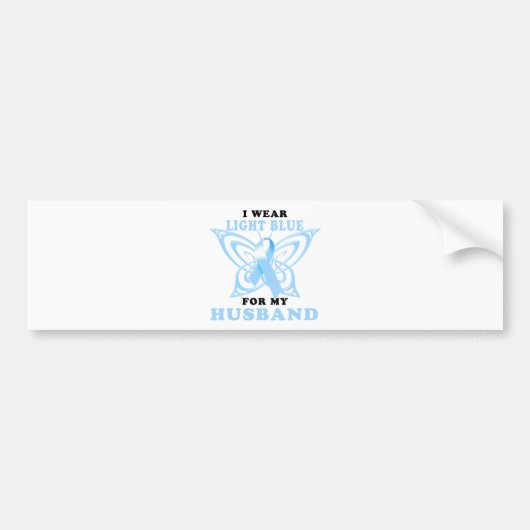 Ik Draag Light Blue voor mijn man. Bumpersticker (Voorkant)