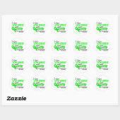 Ik Draag Lime Green 42 Grandson Musculair Dystrofi Ronde Sticker (Vel)
