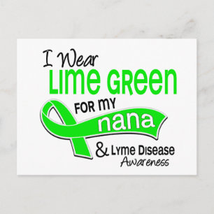 Ik Draag Lime Green 42 Nana Lyme Disease Briefkaart