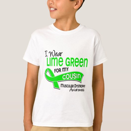 Ik Draag Lime Green 42 Neef-spierdystrofie T-shirt (Voorkant)