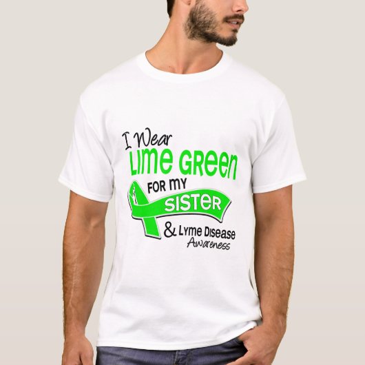 Ik Draag Lime Green 42 Zuster Lyme Ziekte T-shirt (Voorkant)