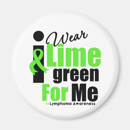 Ik Draag Lime Green voor mij Magneet (Voorkant)