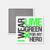 Ik Draag Lime Green voor mijn helm. Magneet (Voorkant / Achterkant)