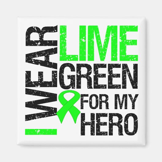 Ik Draag Lime Green voor mijn helm. Magneet (Voorkant)