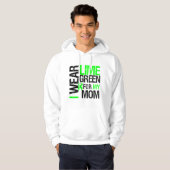 Ik Draag Lime Green voor mijn mama lymfoom Hoodie (Voorkant volledig)