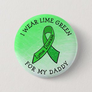 Ik Draag Lime Green voor mijn papa Lyme Button