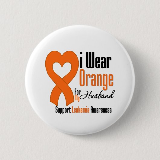 Ik Draag lint (Husband) - Leukemie Ronde Button 5,7 Cm (Voorkant)