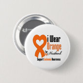 Ik Draag lint (Husband) - Leukemie Ronde Button 5,7 Cm (Voorkant /achterkant)