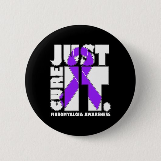 Ik Draag lint Paarse fibromyalgie bewustzijn Ronde Button 5,7 Cm (Voorkant)