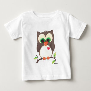 "Ik draag mijn hart op mijn uil" kinder t-shirt
