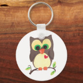 "Ik draag mijn hart op mijn uil" sleutelhanger (Voorkant)