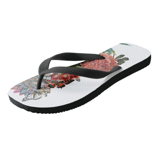 Ik draag mijn hart op mijn zool teenslippers (Schuin)