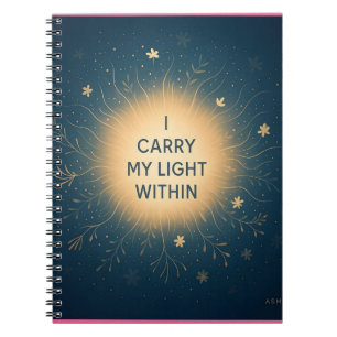 Ik draag mijn Licht binnenin – Spirituele Glow Aff Notitieboek