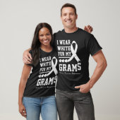 Ik draag mijn witte grammen longkanker bewustzijn t-shirt (Unisex)